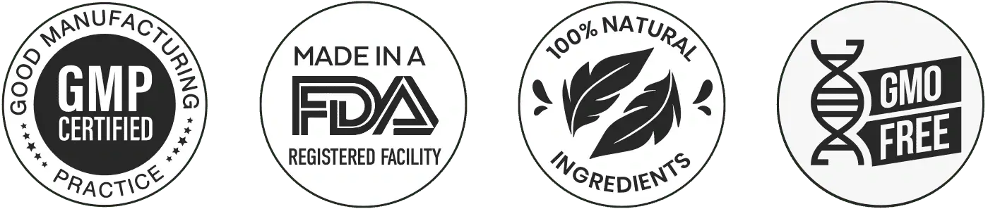 GMP Certified, FDA Registered, 100% Natural, GMO Free